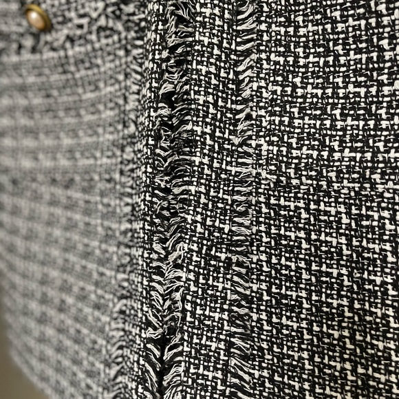 Nanette Lepore Black and White Tweed Blazer - Picture 5 of 10